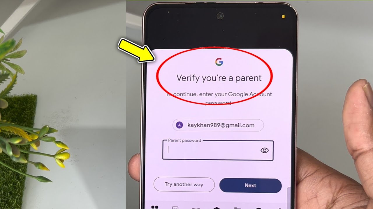 Google Family Link | Verify you're a parent ?
