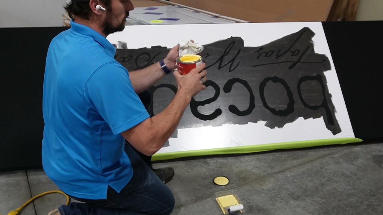 How to paint graphics on a Sunbrella awning