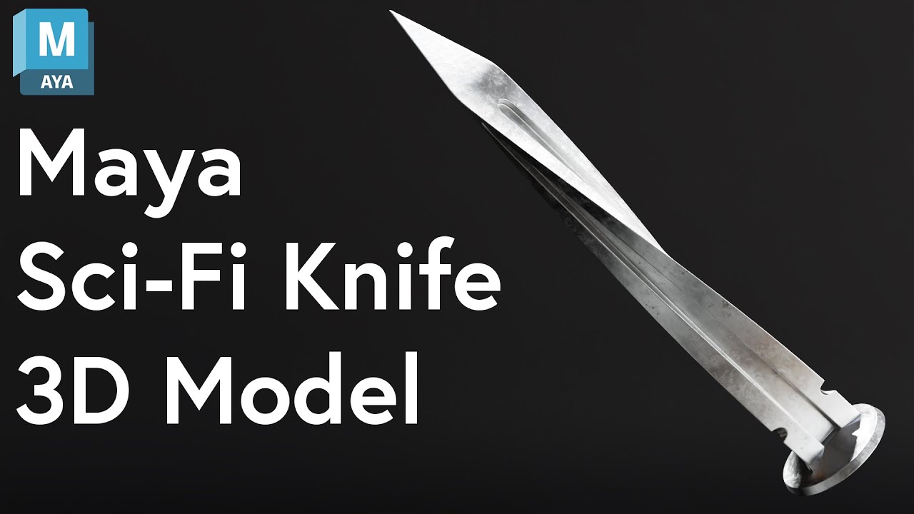 Sci-Fi Knife 3D Model Part 1 - Maya 3D Modeling Tutorial