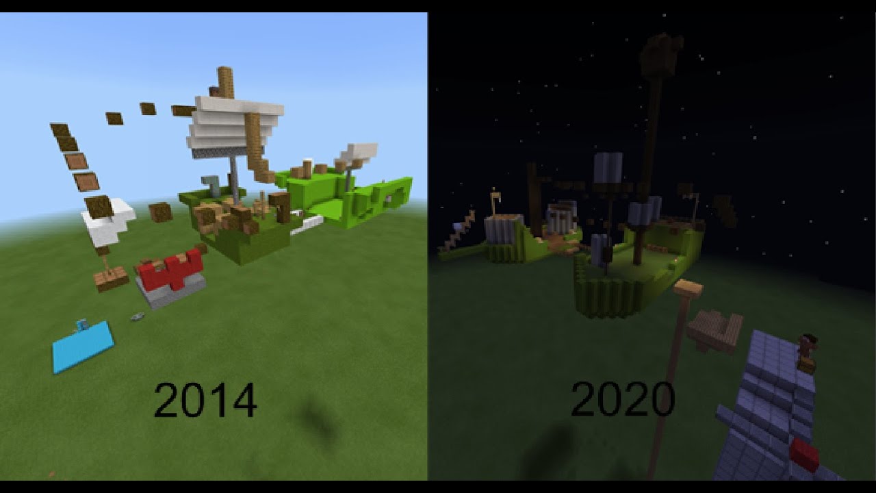 part 3 of my spongebob battle for bikini bottom minecraft mini game comparison 2014-2020