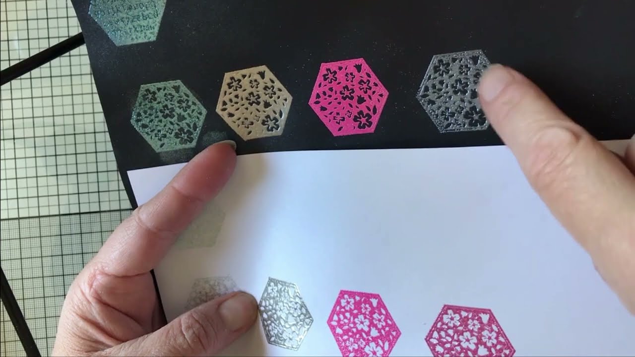 7 - technique embossage a chaud test papier blc et noir ,vidéo en français.