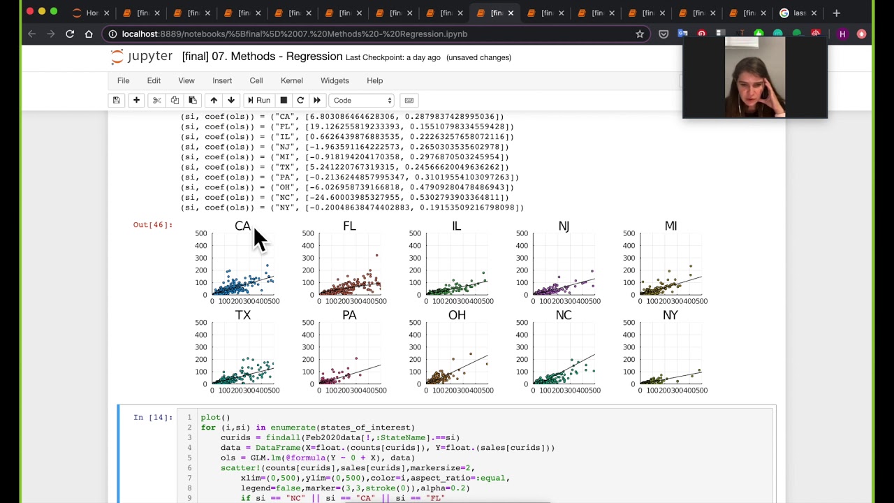 Julia for Data Science - Video 7: Regression, by Dr. Huda Nassar (for JuliaAcademy.com)