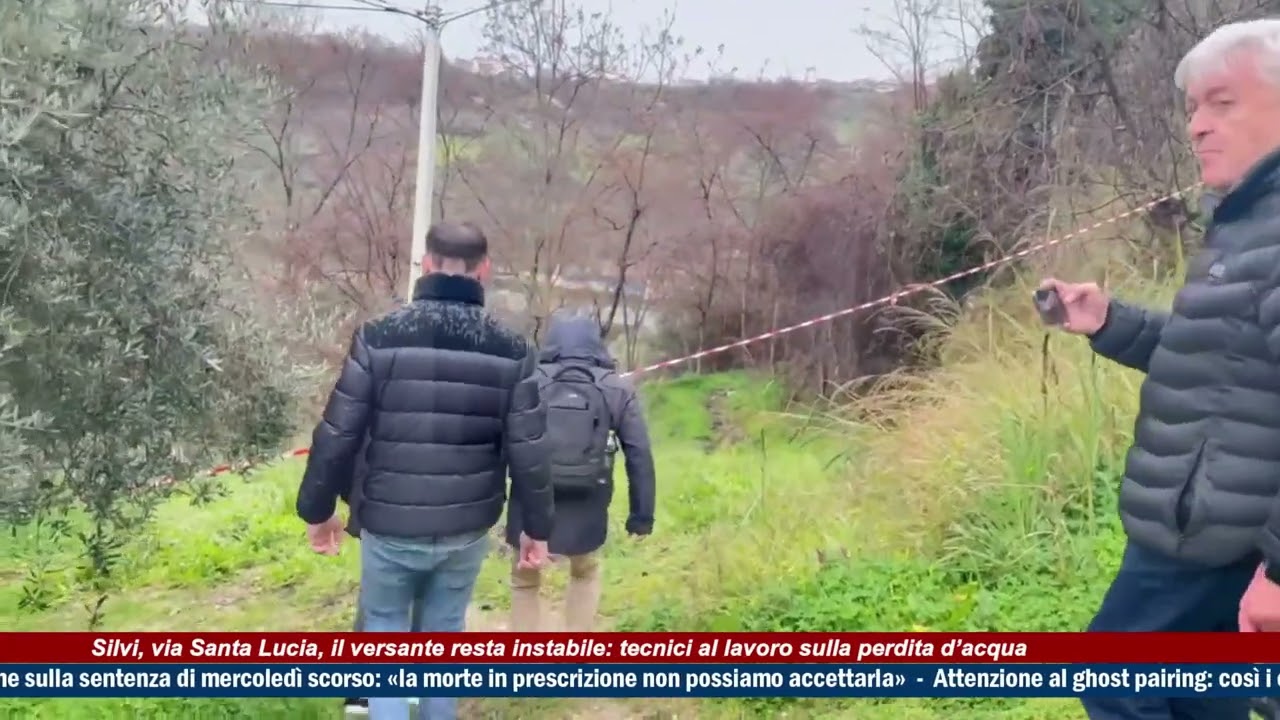 Silvi, via Santa Lucia, il versante resta instabile -TG News Abruzzo del 13/02/26