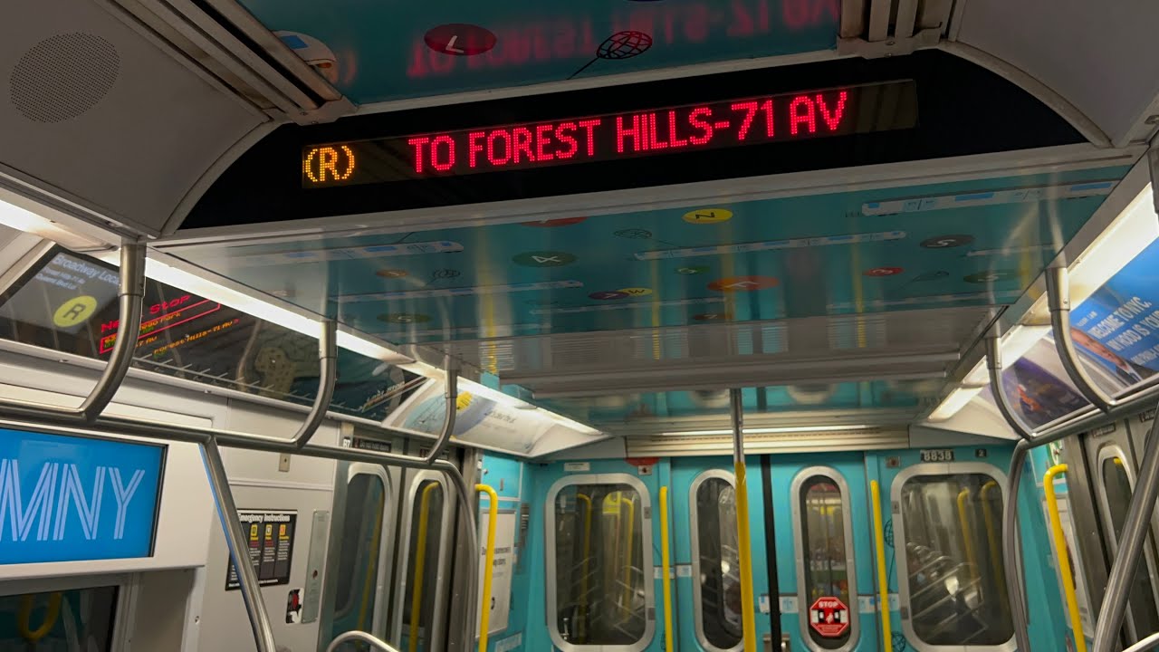 BMT Subway: R160B Alstom (R) Local Train Ride from Bay Ridge-95th Street to Forest Hills-71st Avenue