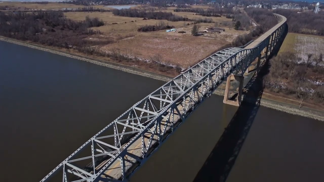 Reedy Point Bridge Drone Flyover in 4K 🚁 | Cinematic DJI Mini 4K Aerial