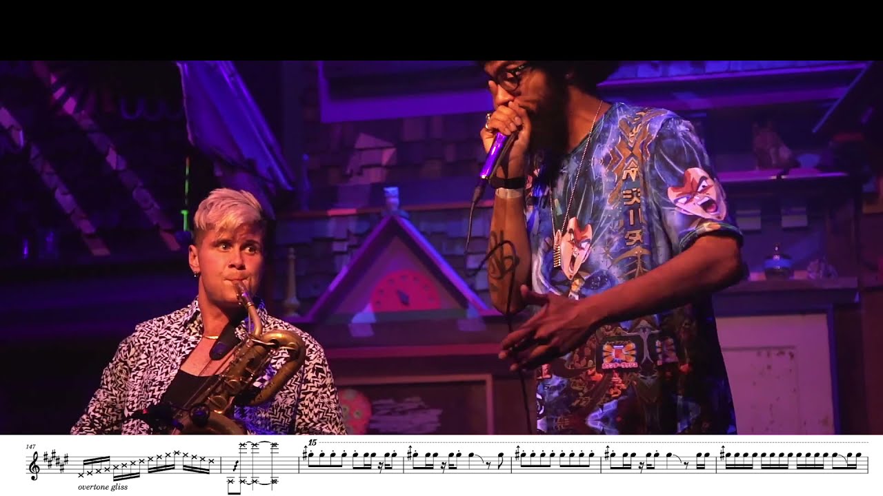 Transcription - Leo P: Sax jam in Meow Wolf with Honeycomb