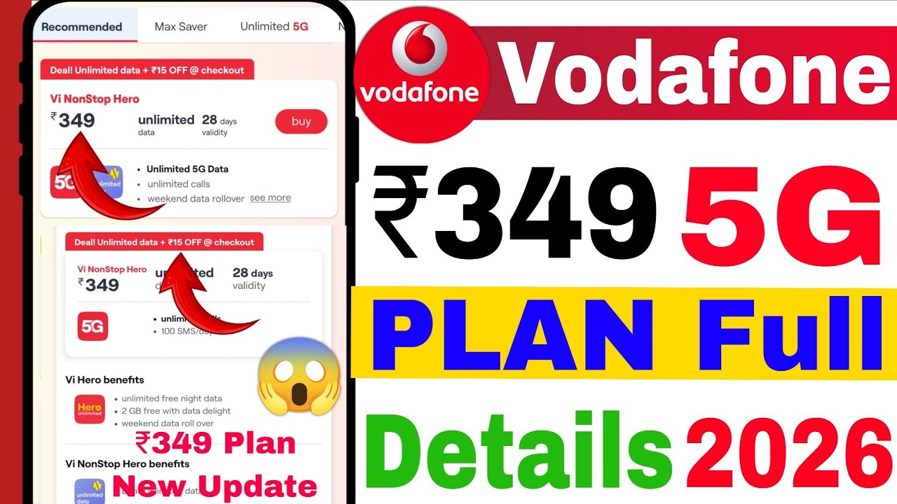 Is Vi's ₹349 5G Plan the BEST Deal in Indian 😱VI ₹349 5G Plan full details | Vi new Recharge Plan