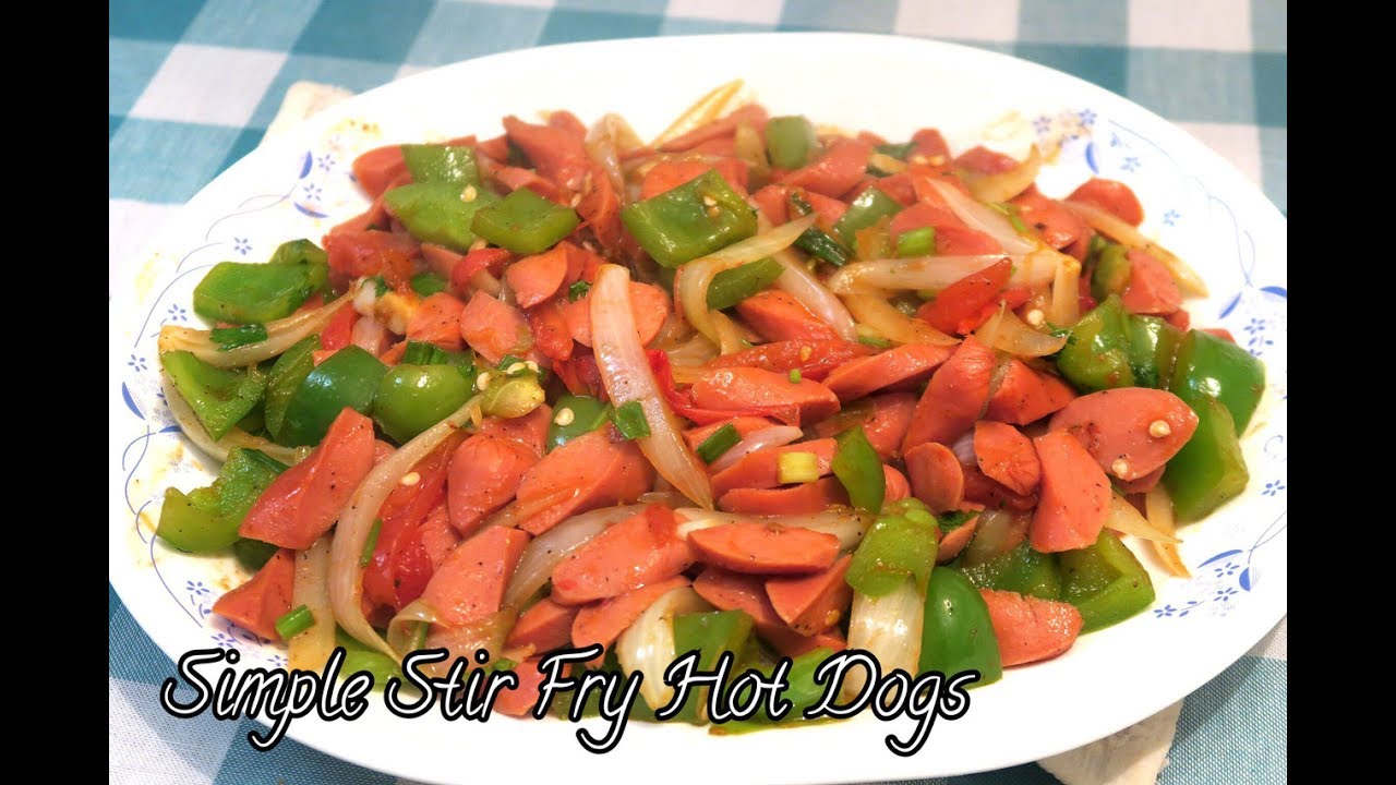 SIMPLE STIR FRY HOT DOGS