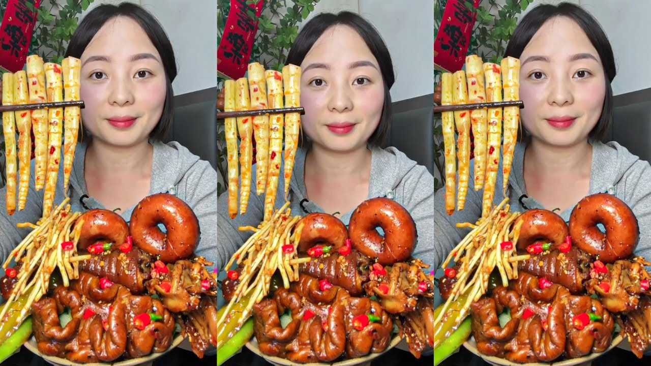 Big Bites! Spicy Pork Intestine 🔥 Let’s Eat Satisfying Eating Show