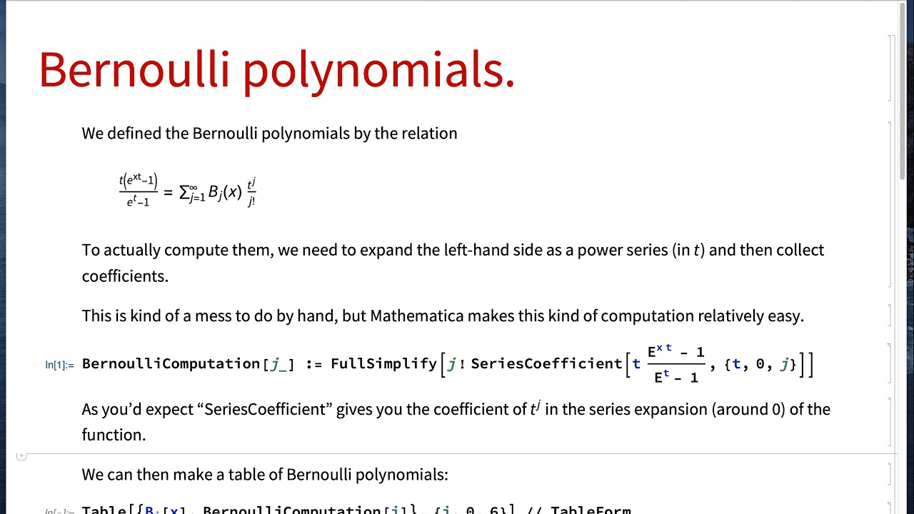 Bernoulli numbers and polynomials