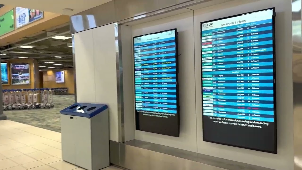 Exploring Kelowna BC Airport (YLW) 4K