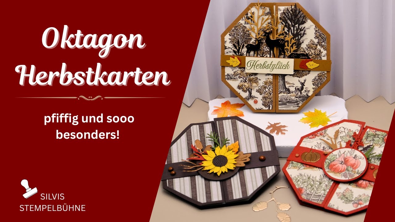 NEU! Besondere Kartenform/ Oktagon/ Herbstszenen/  Schöne Herbstzeit /Stampin' Up!