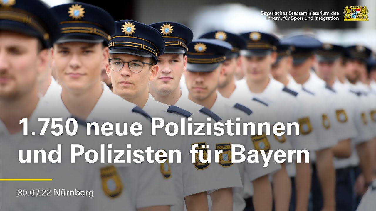1.750 neue Polizeikräfte für Bayern in Nürnberg vereidigt