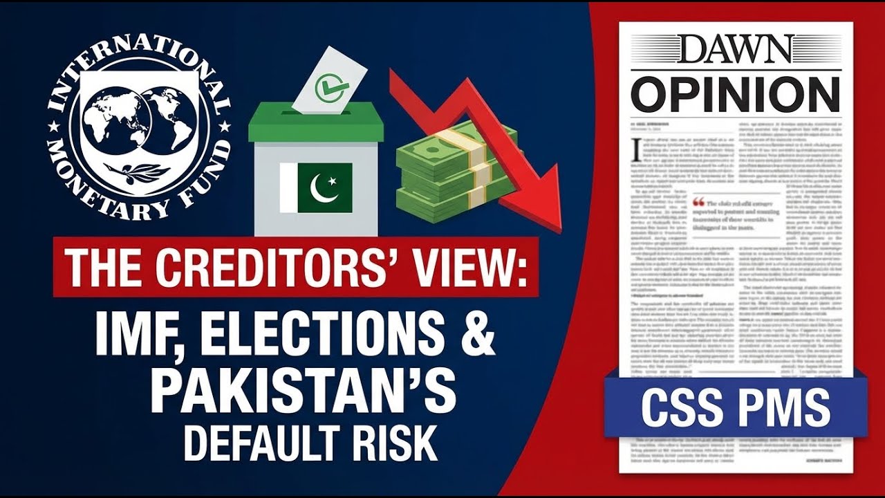 The Creditors’ View: IMF, Elections & Pakistan’s Default Risk | Dawn Opinion | CSS PMS