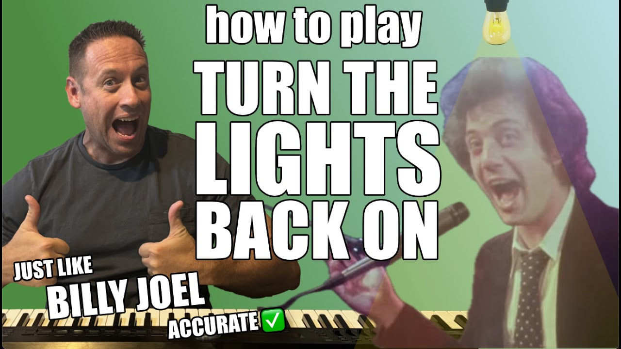 🎹 Learn To Play Piano | Cover And Tutorial Turn The Lights Back On Billy Joel - Accurate Sheets ⚡️