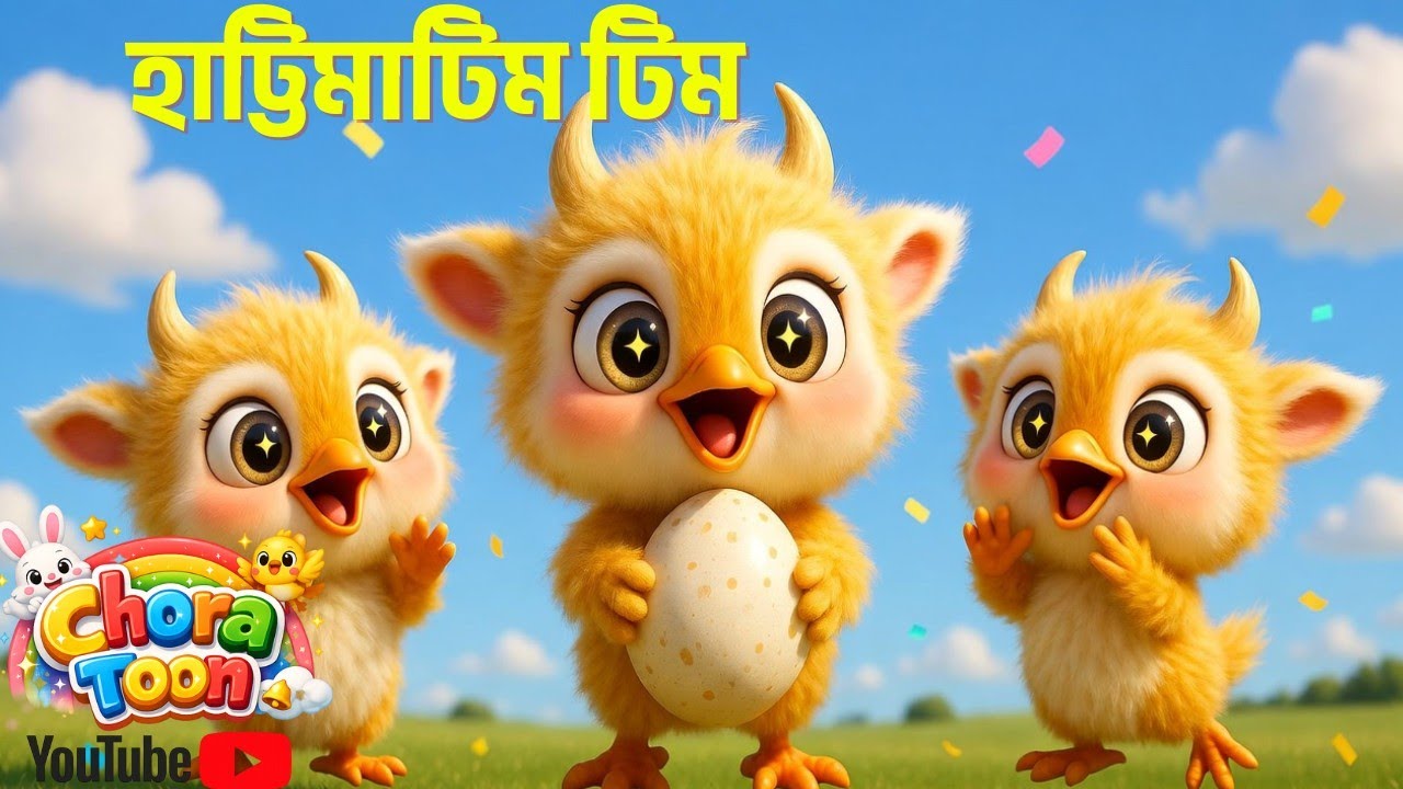 হাট্টিমাটিম টিম | বাংলা ছড়া গান | Funny Bangla Kids Rhyme | Cartoon Song #cartoon