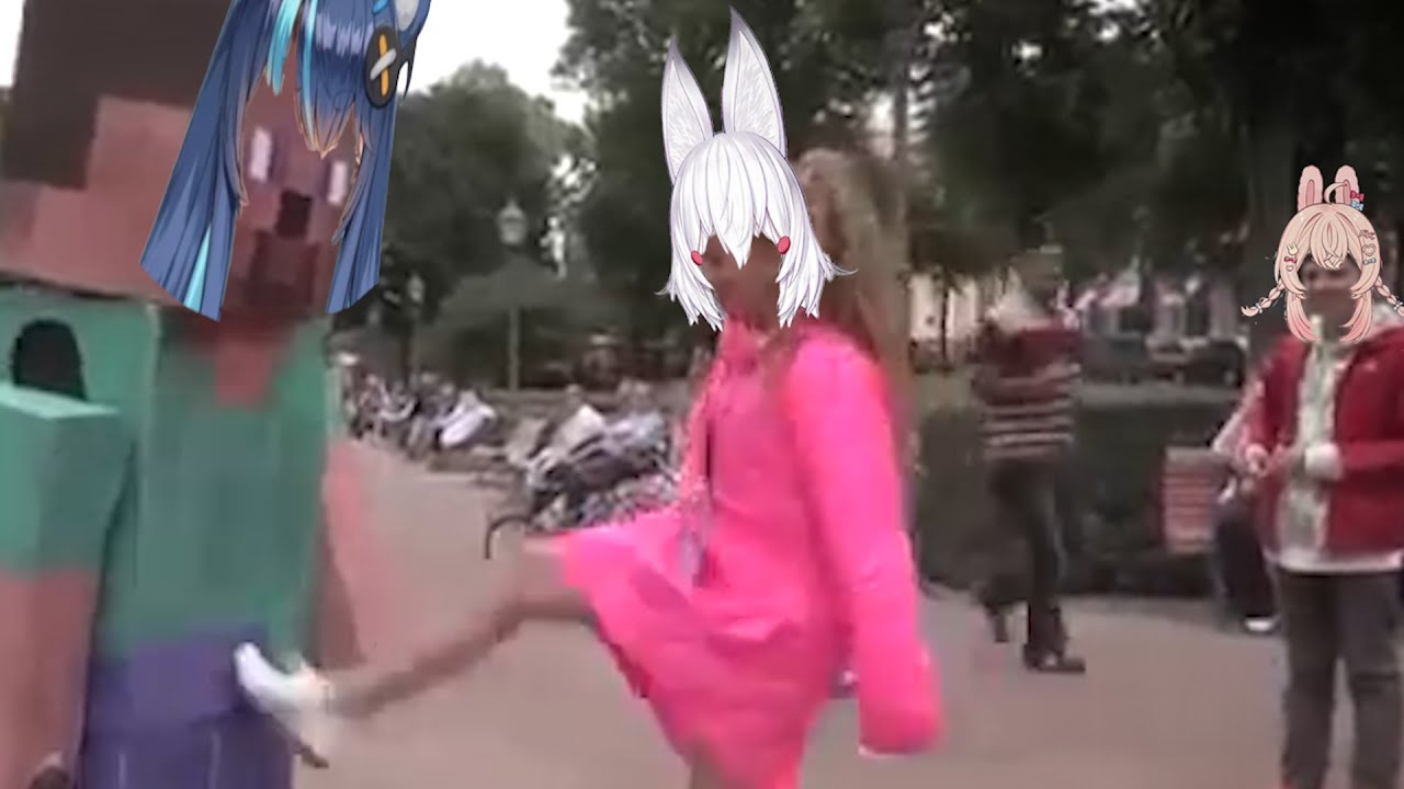 Tenma trying out Minecraft