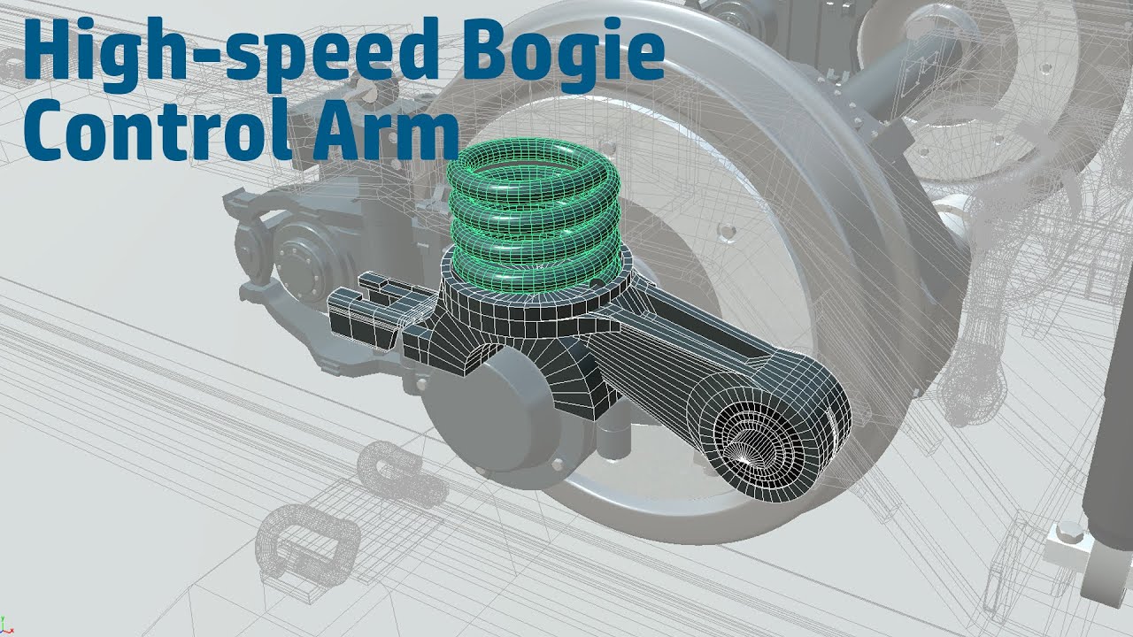 High-speed train bogie control arm explanation