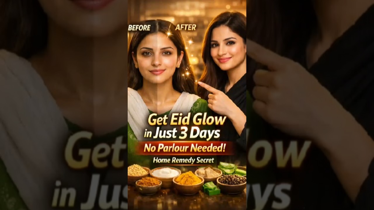 3 Day Eid Glow Secret 😱 No Parlour Needed | Natural Face Pack #eidrelease #instantglow #glowstarter