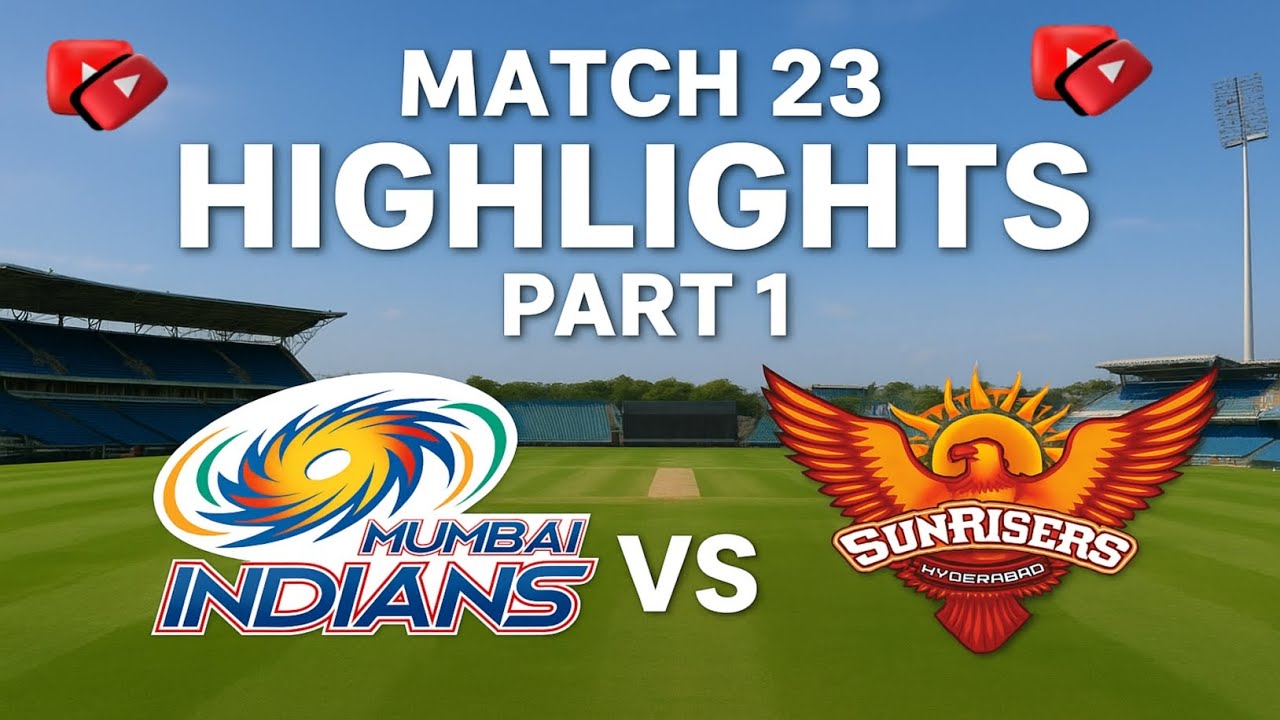Match 23 Highlight Part 1 🏏🏏Mumbai Indian vs Sunrise Hyderabad 💥💥Superb Match 💥💥#rdcricketvlog 🏏🏏
