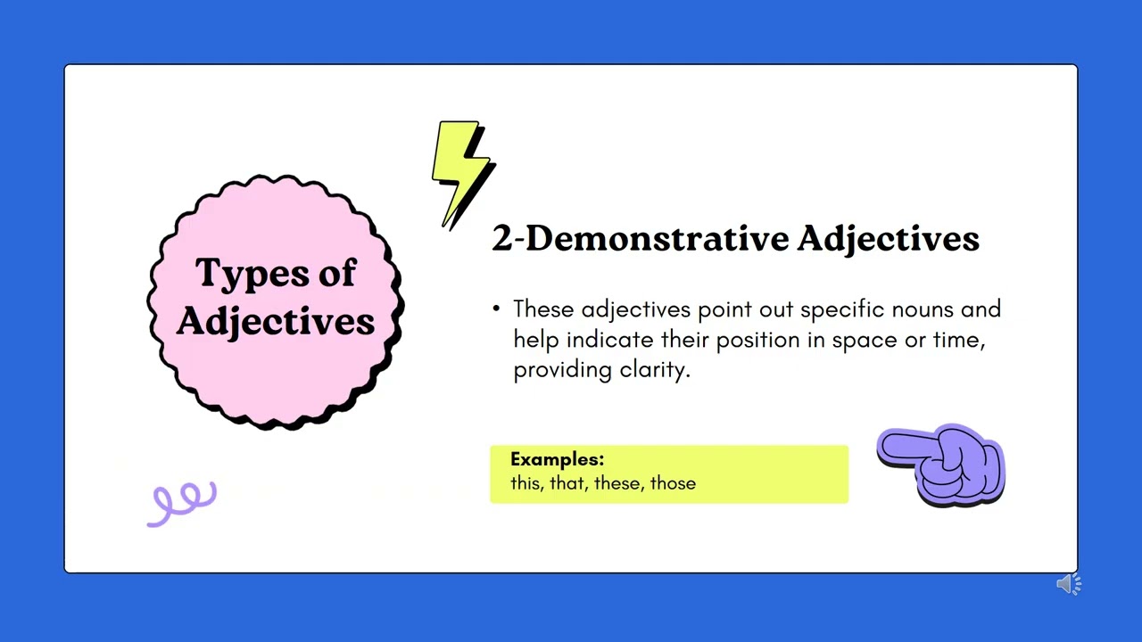 Adjectives  : درس تعليمي
