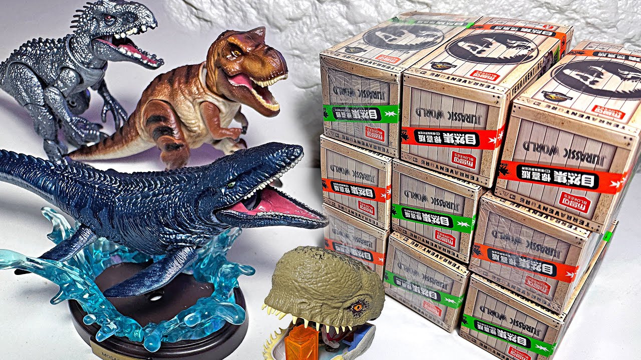 NEW ULTRA RARE Jurassic World Dinosaurs! Mosasaurus, D-Rex, T-Rex, Concaventaor, Orkoraptor, Raptor