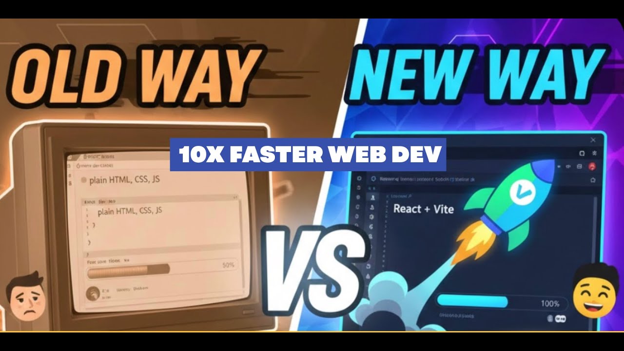 Web Dev Evolution: Plain HTML vs. React-Scripts vs. VITE