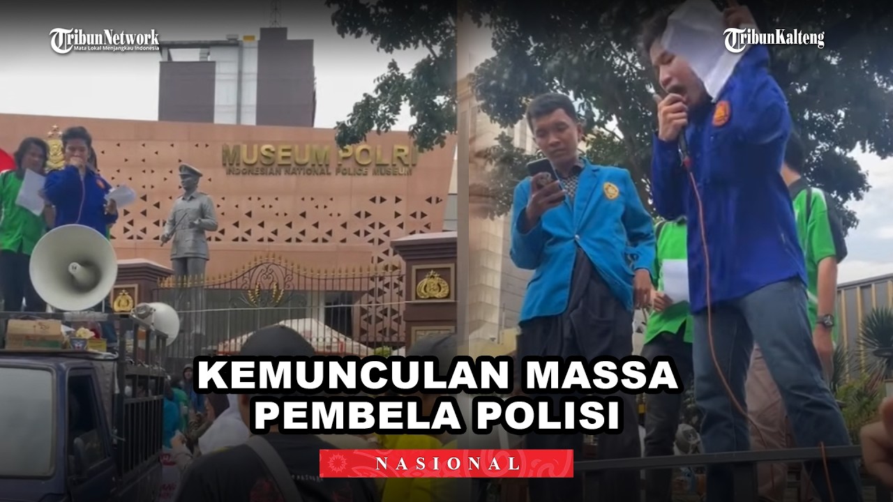 Momen Mahasiswa UI Usir Massa Tandingan Pendukung Polisi saat Demo di Mabes Polri: “Kalian Dibayar!”