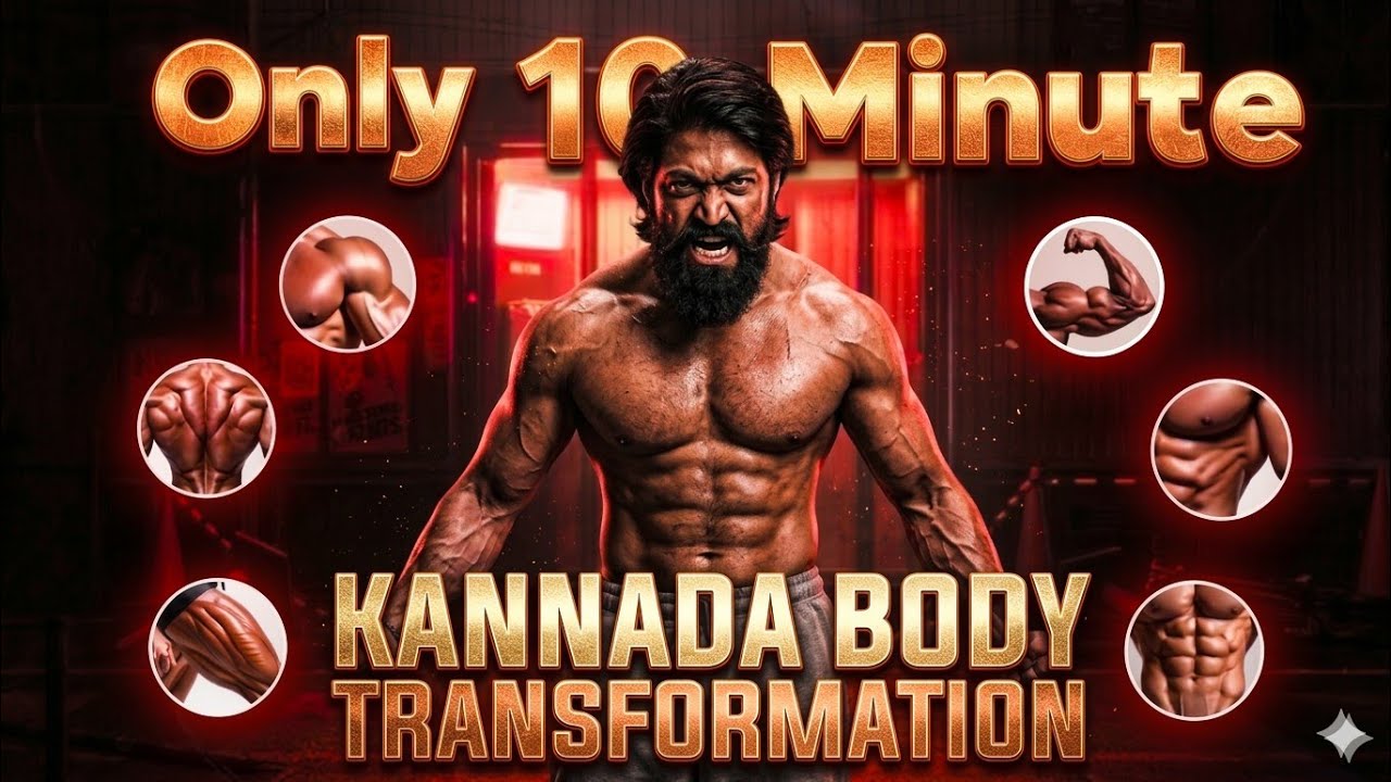 ಮನೆಲ್ಲೇ Body Build ಮಾಡೋದು ಹೇಗೆ? | 10 Minute Home Workout | Aesthetic Body Tips @PrashantPawarTalk 
