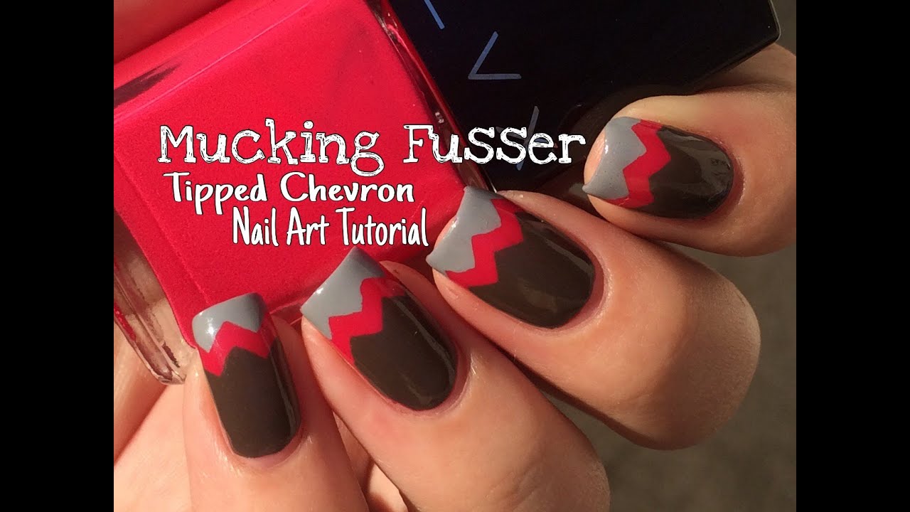 Tipped Chevron Nail Art Tutorial