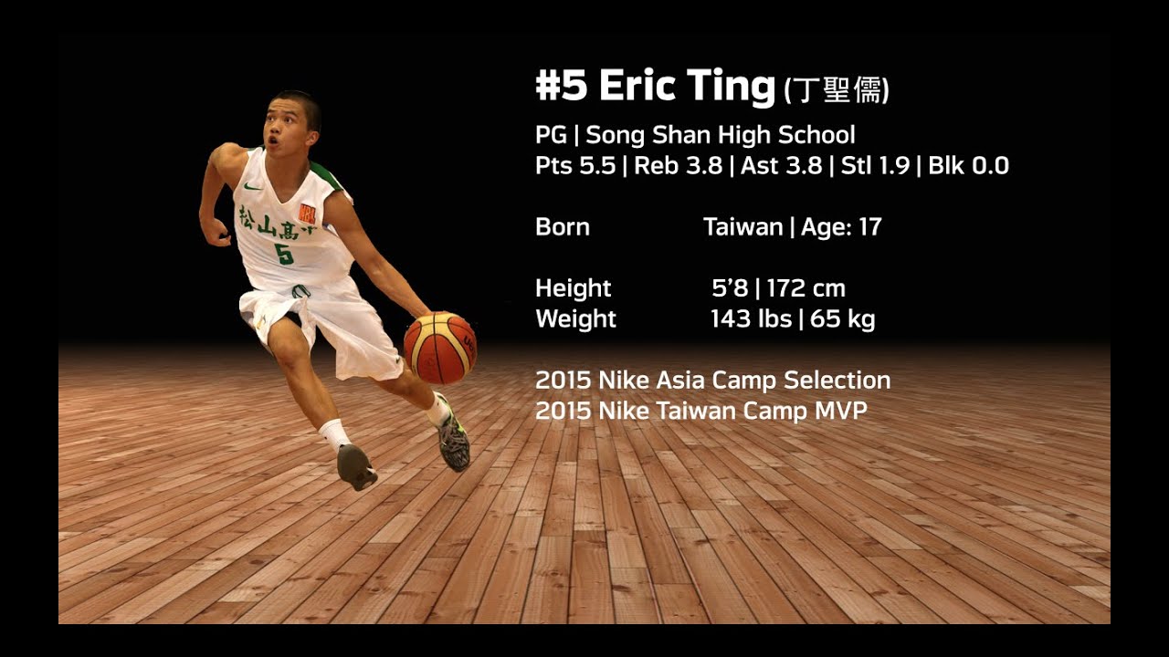 #5 Eric Ting (丁聖儒) | 松山高中 | 5'8 (172cm) | 143lbs (65kg) | PG | Age:17