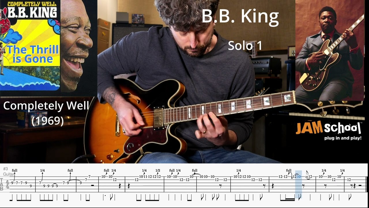 BB king the thrill is gone Guitar Solo with TAB
