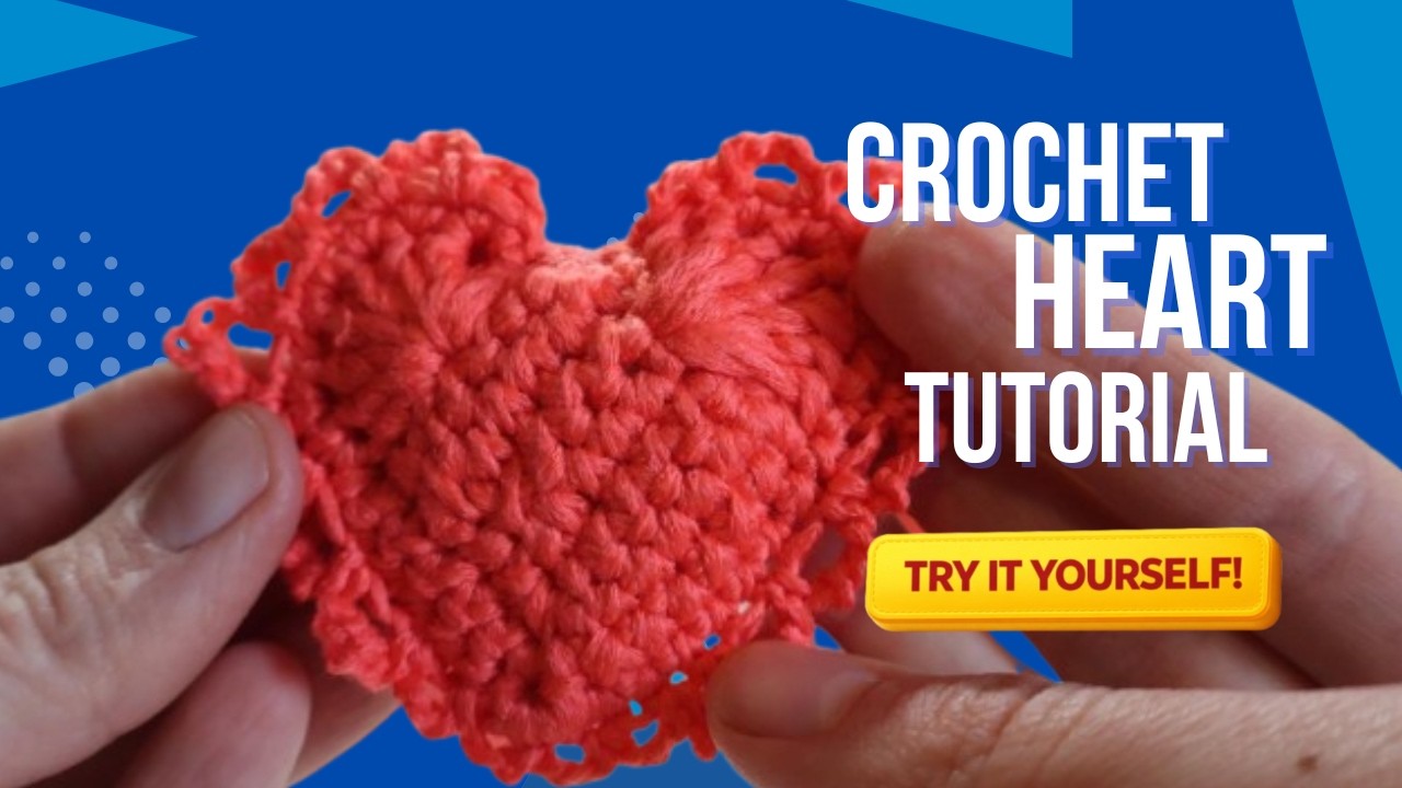Crochet Heart Pattern 🧶 Step-by-Step for Beginners