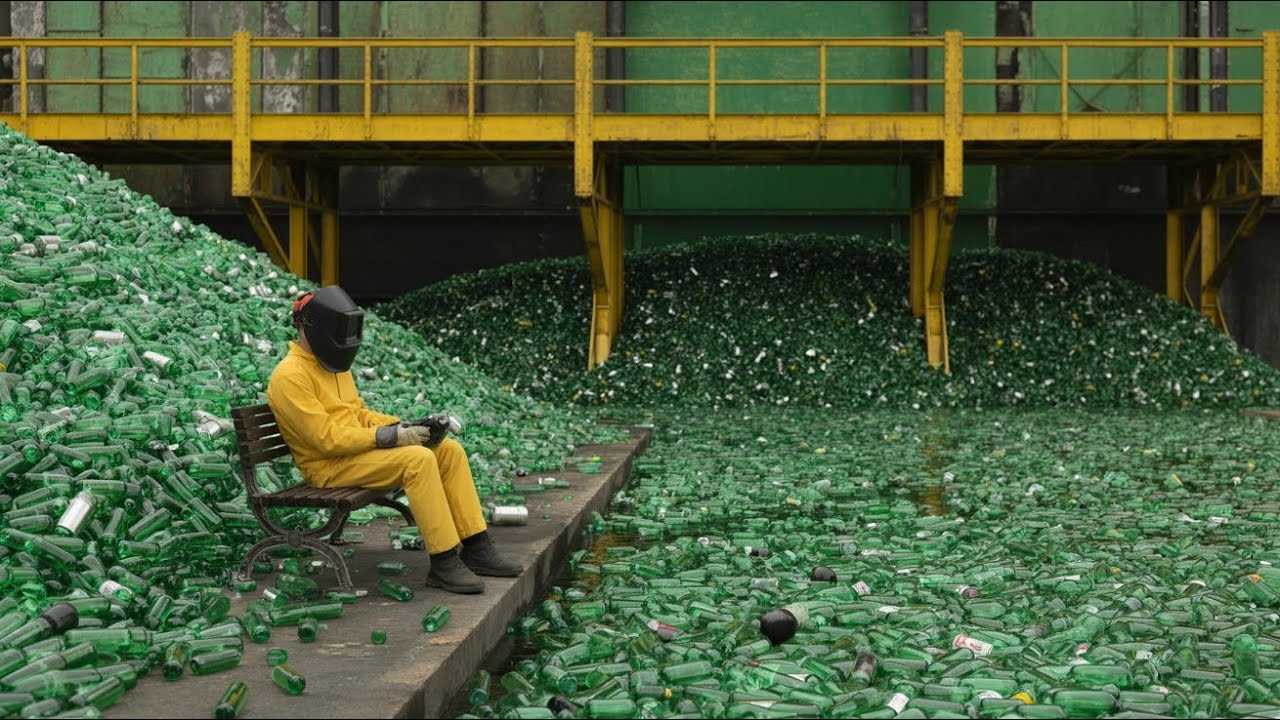 This Factory Turns Old Glass Bottles Into Stunning Tiles 🔥 | You Won’t Believe the Transformation!