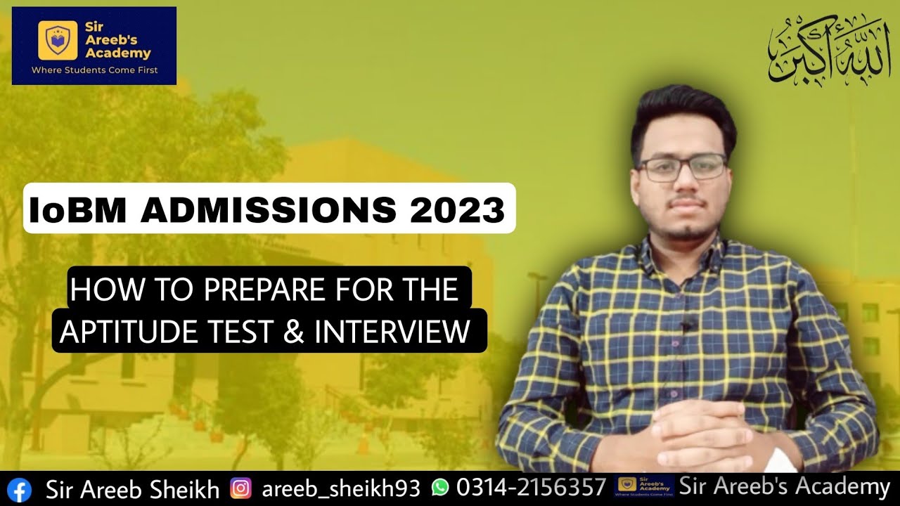 Iobm Admissions 2023 | iobm Entry Test Information | CBM Aptitude test Format | CBM Scholarship