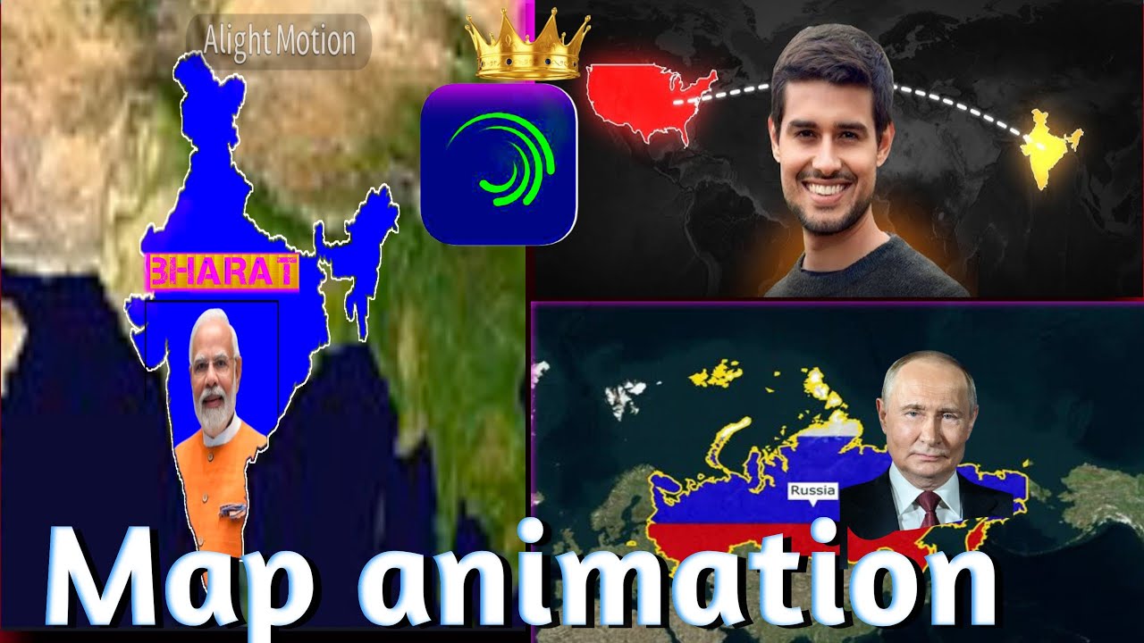 map animation video in alight motion//map animation video kaise banaye! Map animation kaise karen!