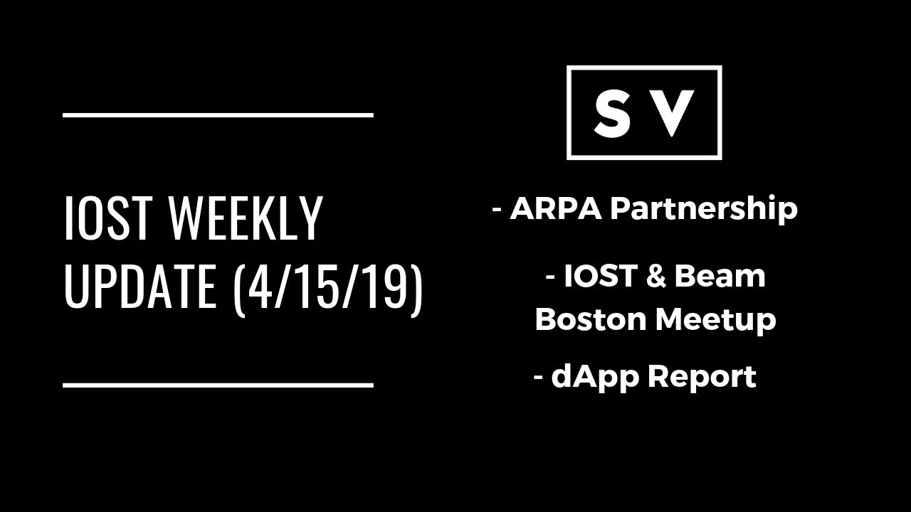 IOST Weekly Update (4/15/19)