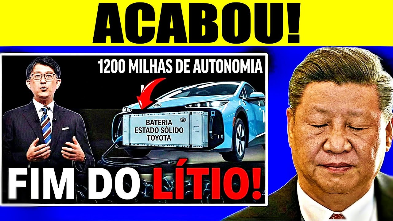 CEO da Toyota Acaba de Lan&ccedil;ar Uma Bateria Revolucion&aacute;ria, 1900 km de Autonomia Carrega em 5 Minutos!