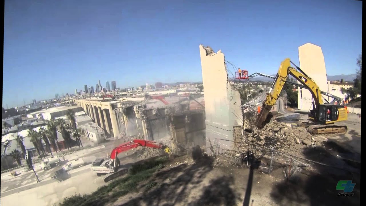 6th Street Viaduct Demolition 40 hour Time Lapse