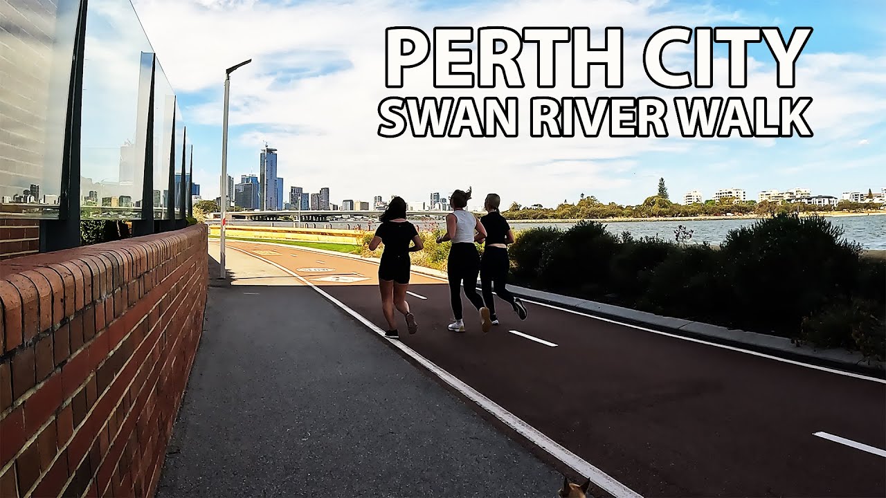 Walking Tour: Swan River and the Blue Boat House in Perth, Australia #citywalkthrough