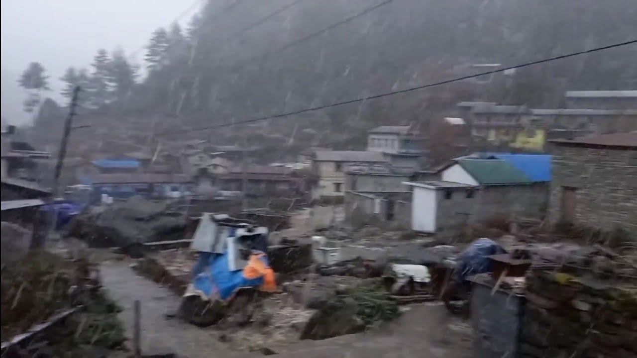 Snowfall in bagarchhap||Manang|| Raj Gurung||