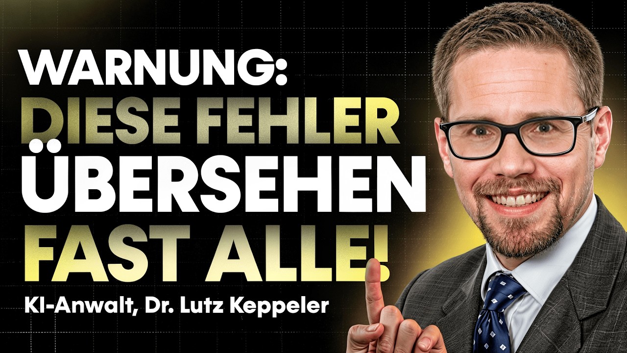 Achtung: 20.000.000€ STRAFE wegen KI DSGVO-FEHLERN! Alles wichtige über KI-Recht | Dr. Lutz Keppeler
