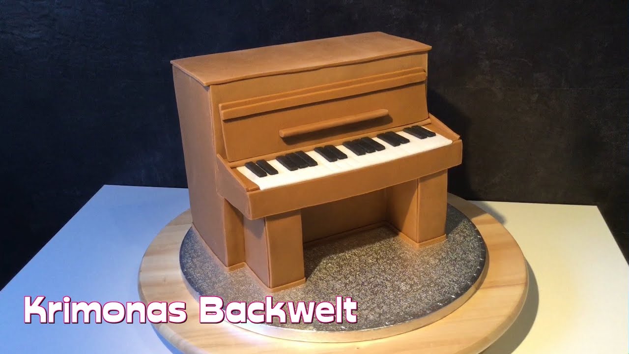 Klavier Fondant Torte / Piano Fondant Cake Design Tutorial Recipe / Motivtorte