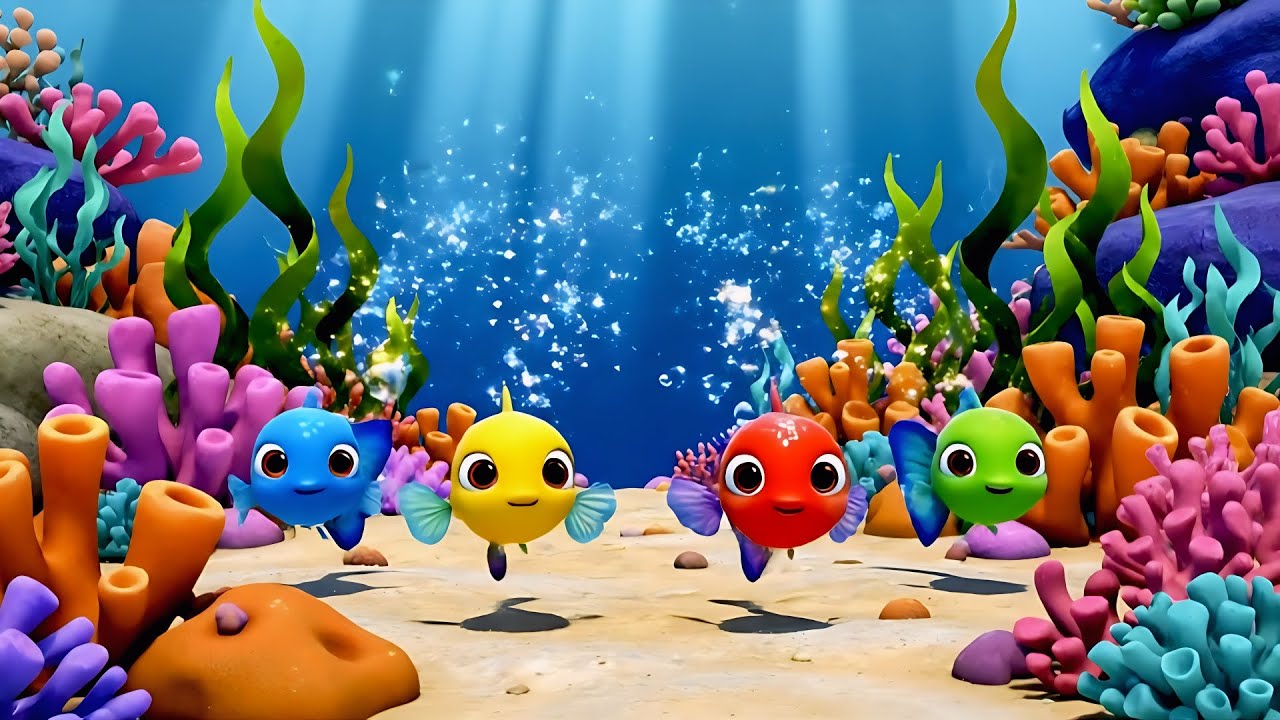 Fish Song for Kids | Fun Underwater Nursery Rhyme | Swim & Learn with Cute 3D Fish #joyjoycartoontv 