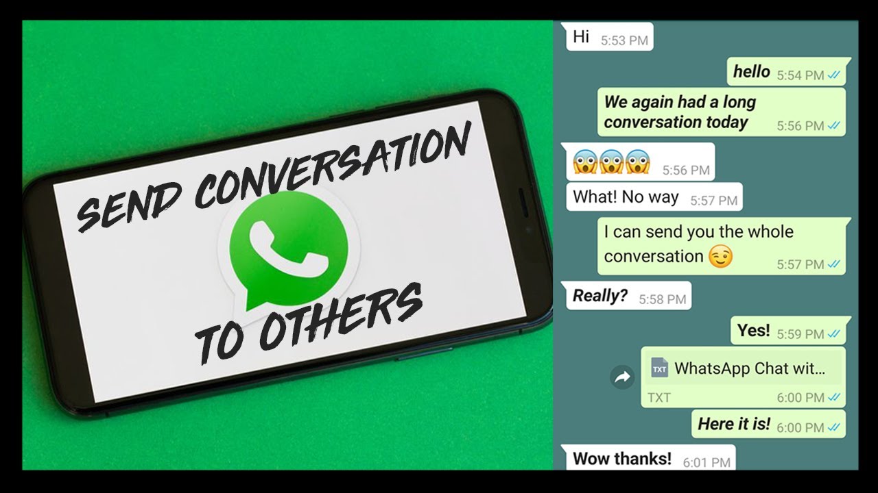 HOW TO SEND A WHATSAPP CONVERSATION TO OTHERS | SENDING WHOLE CHAT WITHOUT SCREENSHOTS