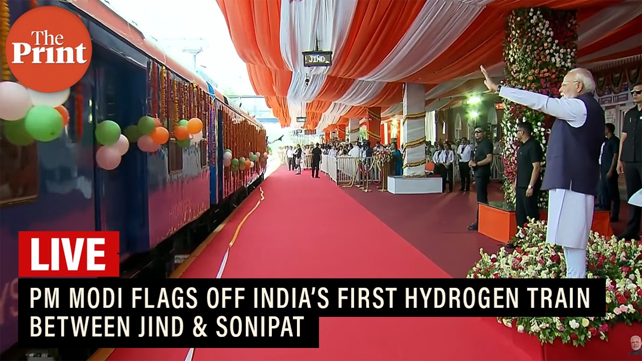 LIVE: PM Modi flags off India&rsquo;s first Hydrogen train between Jind & Sonipat at Jind railway station