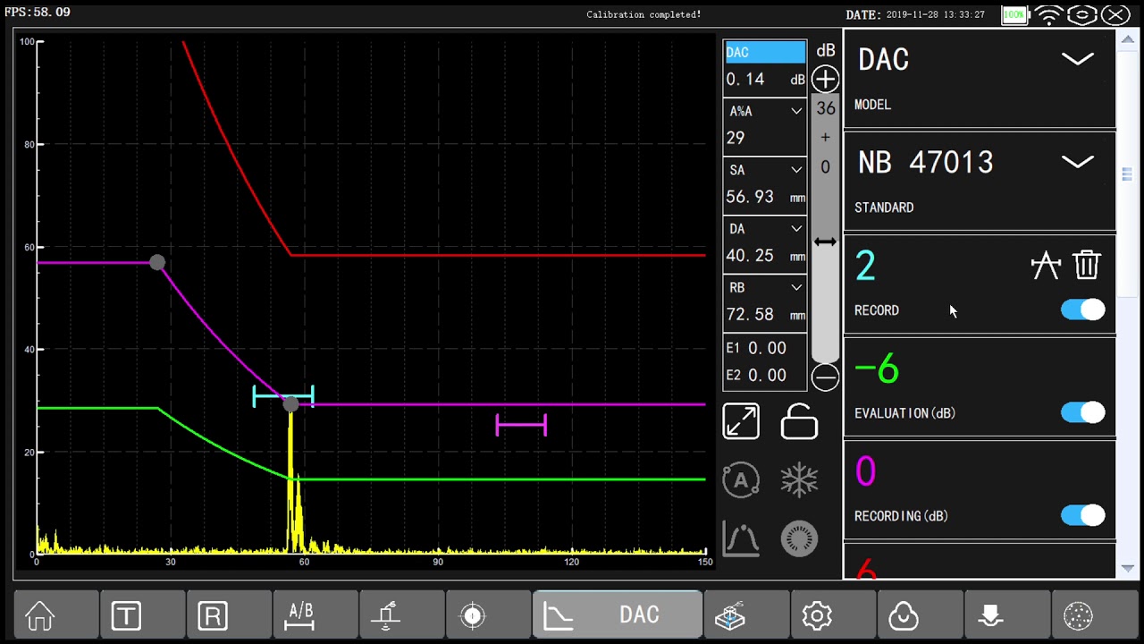 SOLID NDT Ultrasonic flaw detector-PAD Oblique probe DAC, TCG curve production