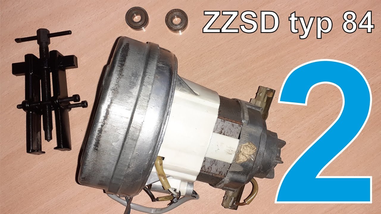 Nowe łożyska i montaż silnika ZZSD typ 84 z odkurzacza Zelmer 200