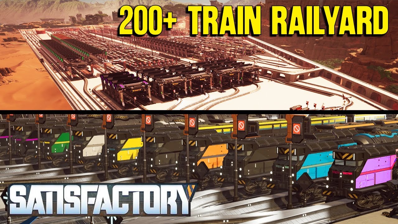 Epic Satisfactory Train Network – The Complete Railyard Tour