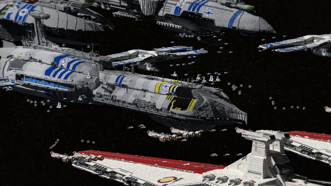 Minecraft Star Wars Republic vs CIS Space Battle